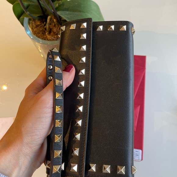 Valentino Black Clutch with Gold Studs - Picture 5 of 5